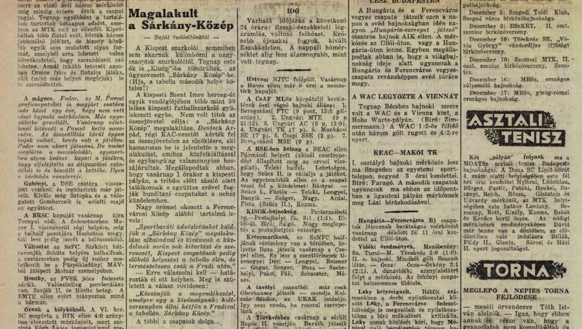 A sportlap élménybeszámolója egy 85 évvel ezelőtti Kispest-Fradiról